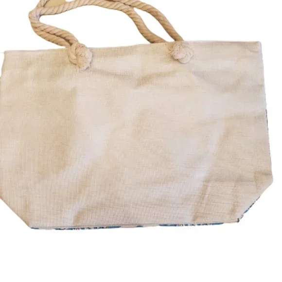 Evil Eye Canvas Beach Bag Tote - Picture 2 of 2